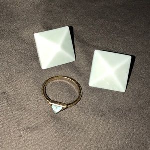 Earrings and ring